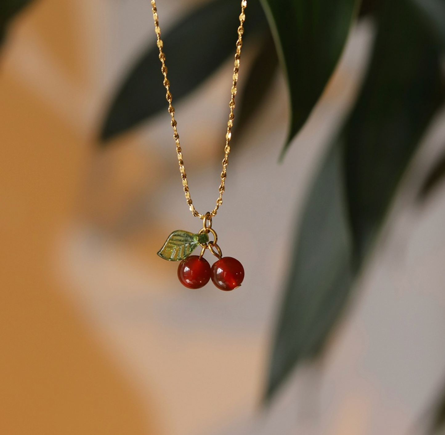Cute Cherry Charm Necklace