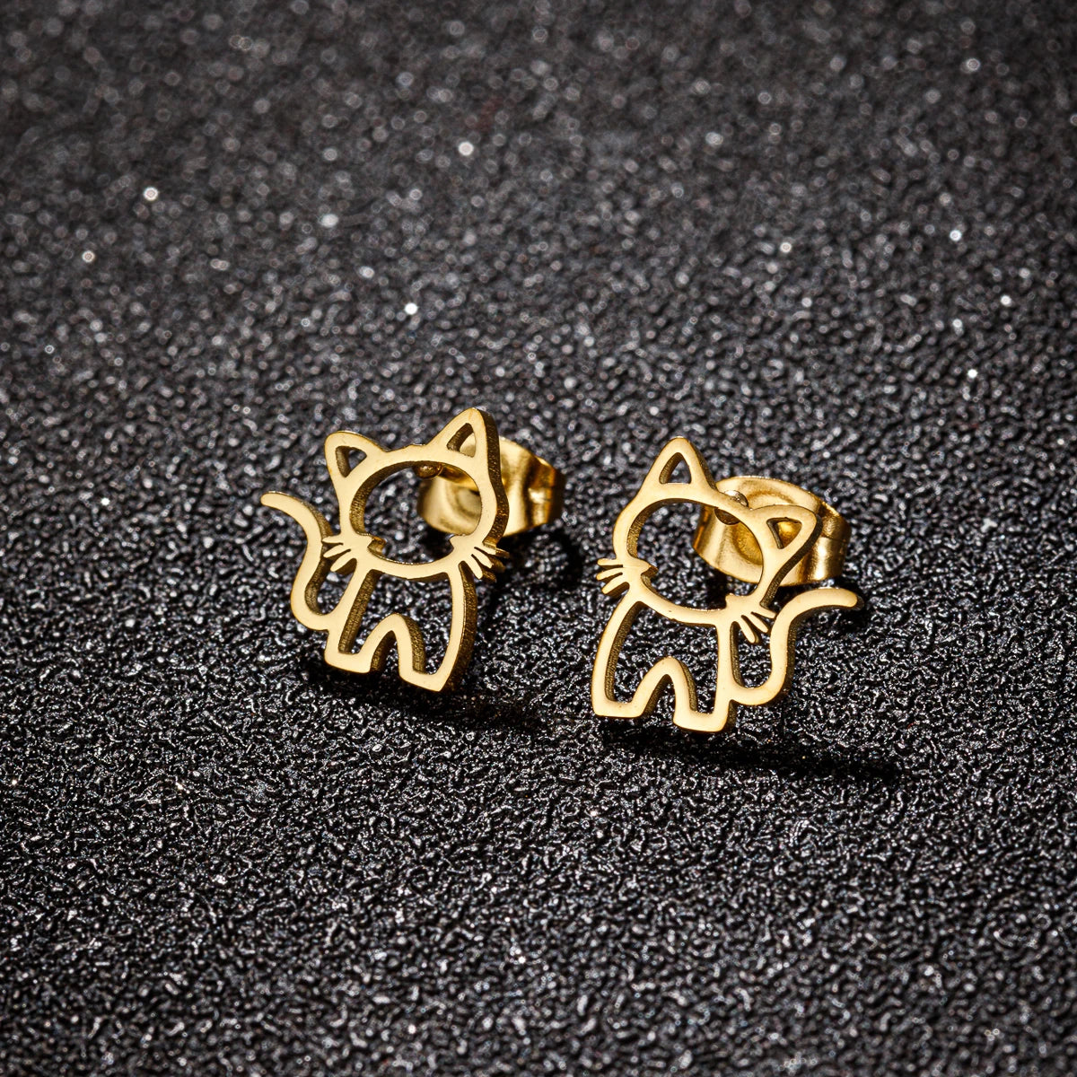 Cute Cat Stud Earrings