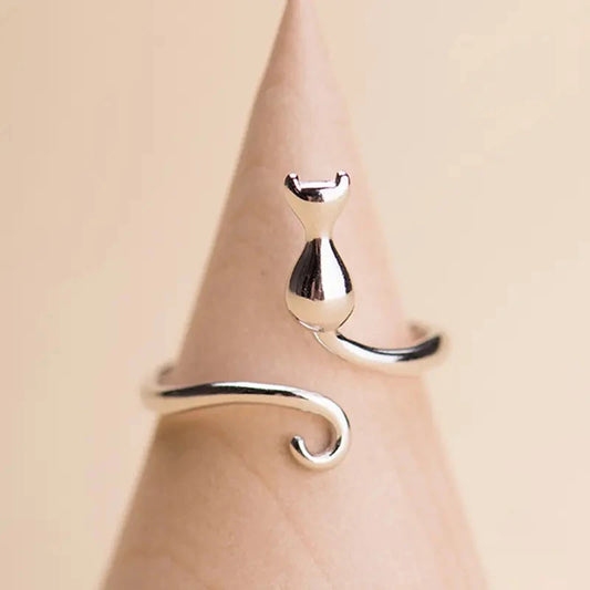 Cat Ring Resizable - Brass