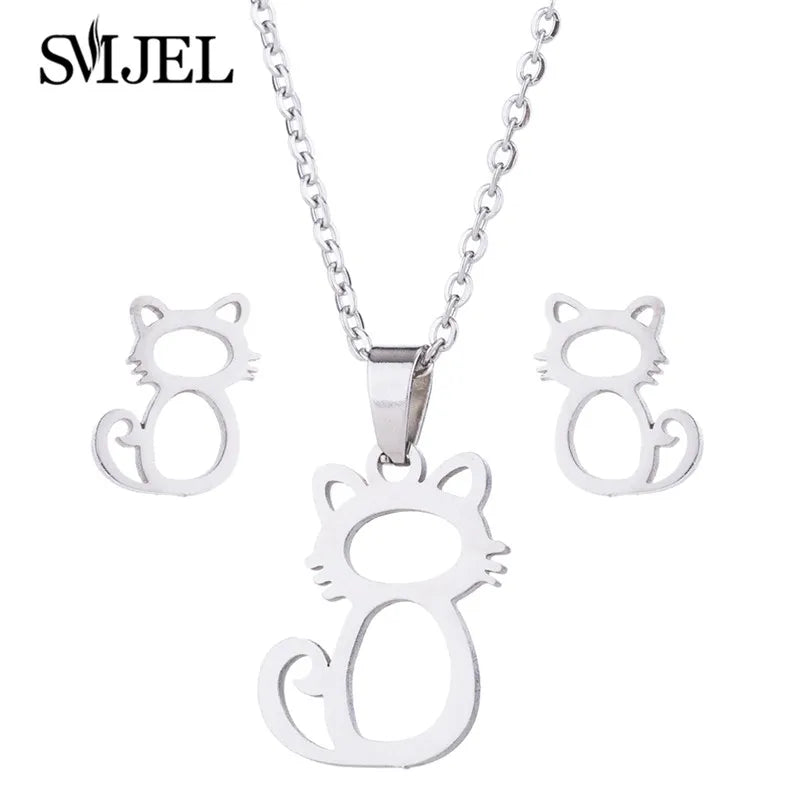 Lovely Cat Jewelry Set