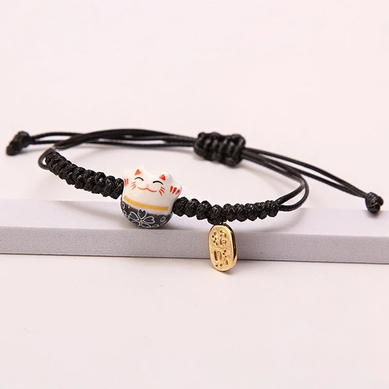 Lucky Cat Braided Bracelet