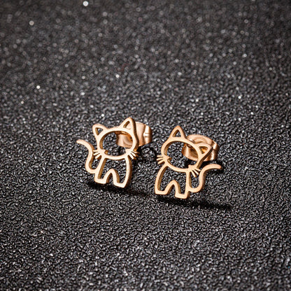 Cute Cat Stud Earrings