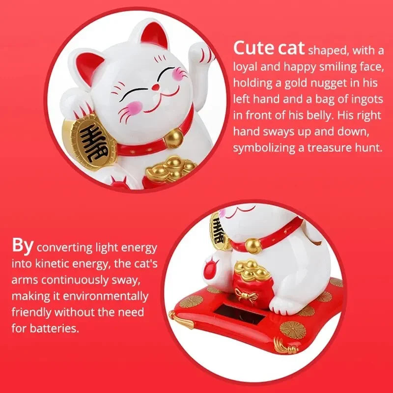 Lucky Cat ~  Solar-powered