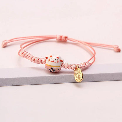 Lucky Cat Braided Bracelet