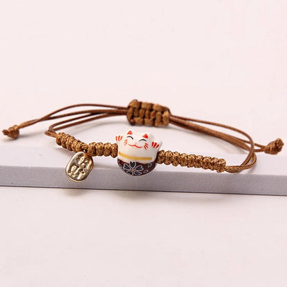 Lucky Cat Braided Bracelet