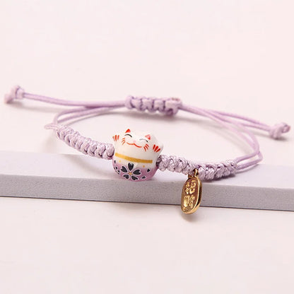 Lucky Cat Braided Bracelet