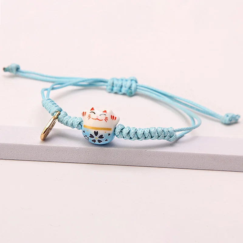 Lucky Cat Braided Bracelet