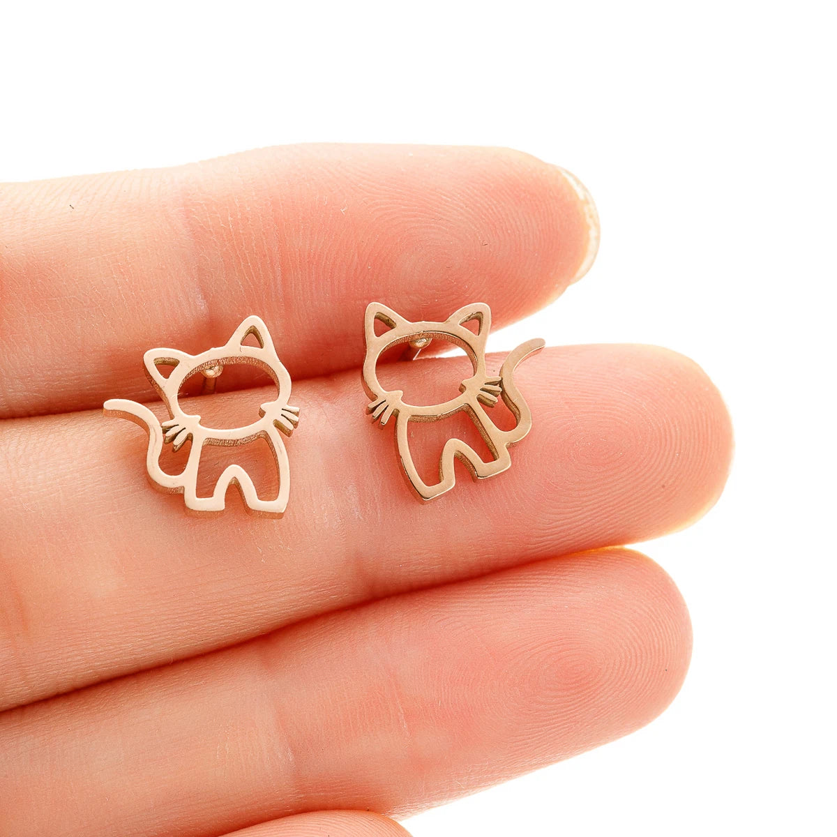 Cute Cat Stud Earrings