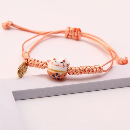 Lucky Cat Braided Bracelet