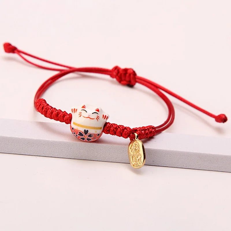 Lucky Cat Braided Bracelet