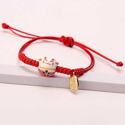 Lucky Cat Braided Bracelet