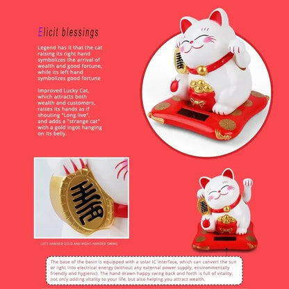 Lucky Cat ~  Solar-powered