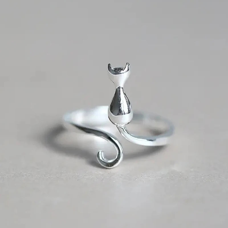 Cat Ring Resizable - Brass