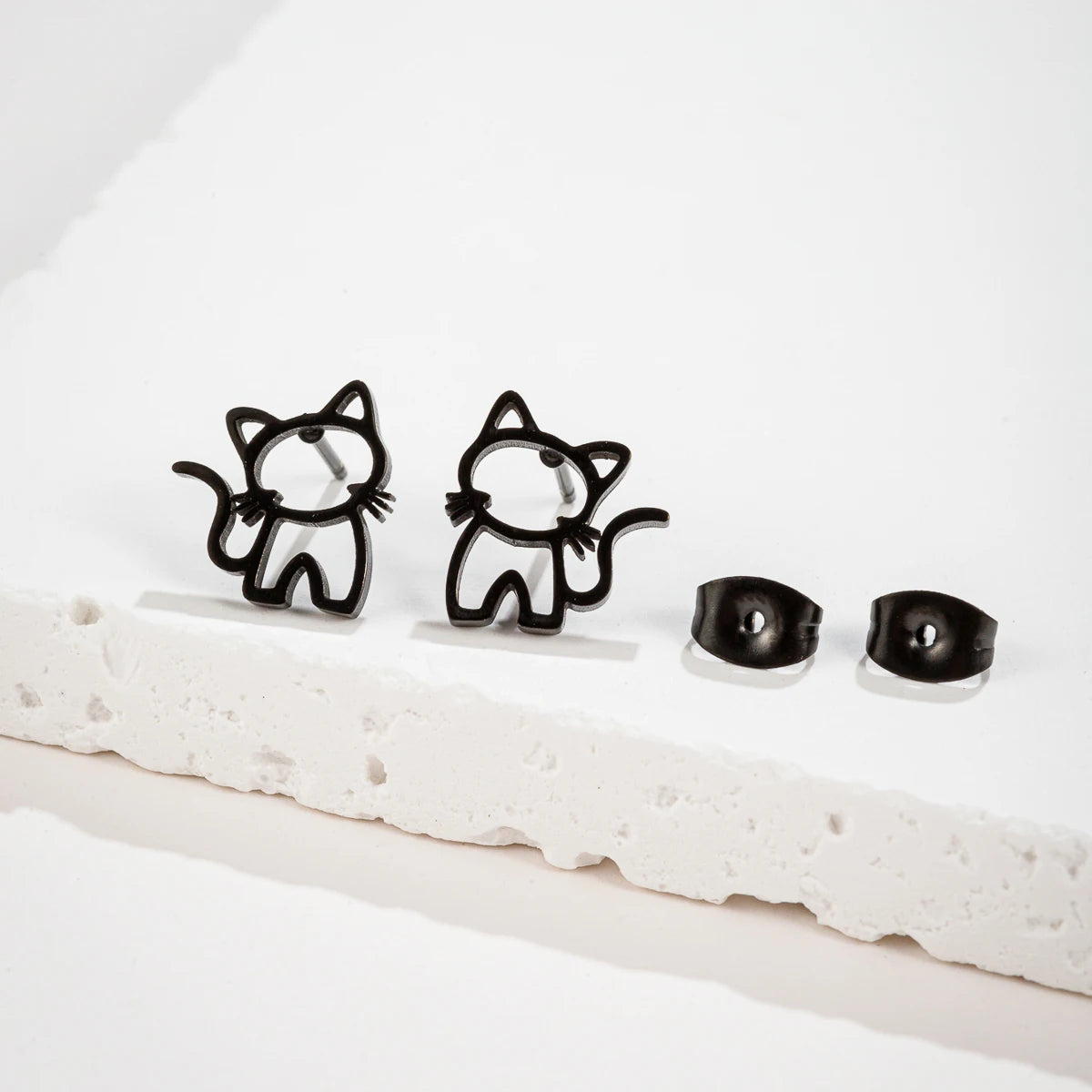 Cute Cat Stud Earrings