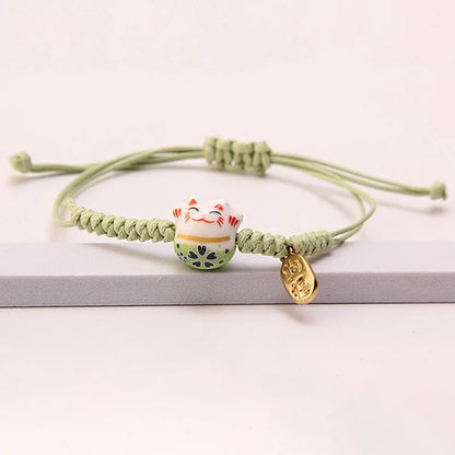Lucky Cat Braided Bracelet